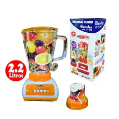 NATIONAL - Licuadora 2.2 Litros con Vaso Moledor 900W Naranja