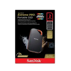 SANDISK - DISCO SSD EXTERNO Sandisk Extreme PRO 2tb PORTABLE 2000Mbs Sandisk E81