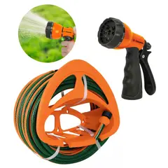 TRUPER - Combo manguera de riego 20m, porta manguera y pistola de riego