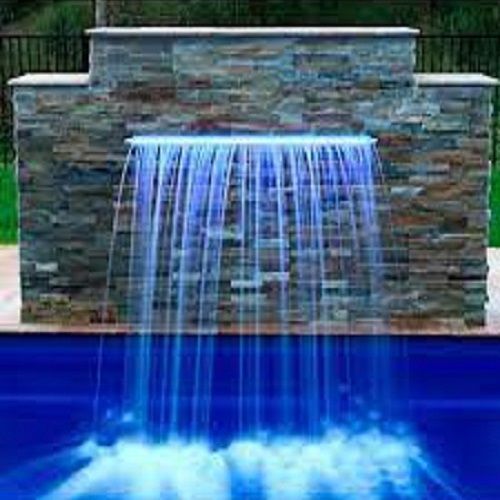CASCADA PARA PISCINA DE 90 Cm LED RGB CON CONTROL REMOTO