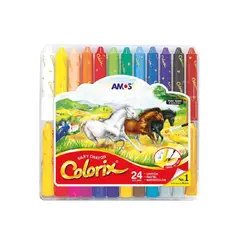 AMOS - Crayones Colorix 3 En 1 (Estuche X 24)