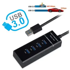 OEM - Hub usb 3.0 4 puertos 5 gbps cable 30cm extensor alta velocidad