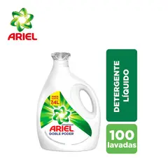 ARIEL - Detergente líquido concentrado 3.7 litros