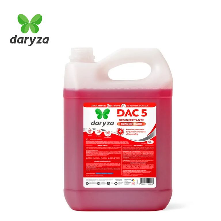 Desinfectante Amonio Cuaternario CONCENTRADO galón 5 litros DARYZA