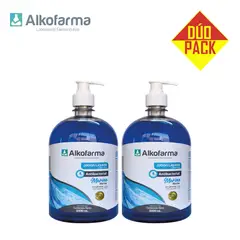 ALKOFARMA - Jabón líquido antibacterial litro marino DÚO PACK