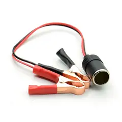 OEM - X2 Conectores Hembra Cigarrera Con Pinzas Cocodrilo Para Batería 12v