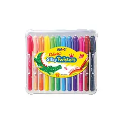 AMOS - Crayones Silky 3 En 1 (Estuche X 12)