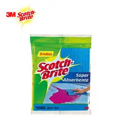 SCOTCH BRITE - Paño esponja súper absorbente bolsa 9und SCOTCH-BRITE