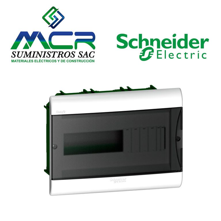 TABLERO EMPOTRABLE PLASTICO PUERTA FUME 12 POLOS IP40 Schneider