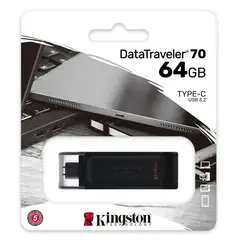 KINGSTON - Memoria Usb Tipo C - - 64gb Usb 3.2 Original Sellado
