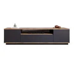 STARHOME - CENTRO DE ENTRETENIMIENTO CONTINENTAL PLOMO Y ROBLE 65