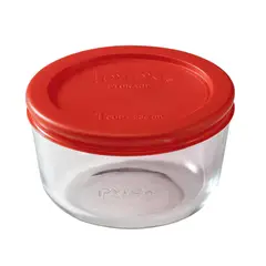 PYREX - Táper De 1 Taza O 236 ml con tapa Roja -