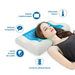 GENERICO - Almohada Viscoelástica para Columna Corrector de Postura Ortopédico.