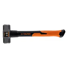 TRUPER - Comba octagonal 3 lb, mango de fibra de vidrio 14",