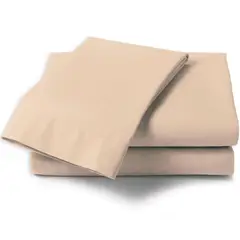 SLEEPER - Juego de Sábanas 1.5 plazas 260 hilos Algodón Pima Beige
