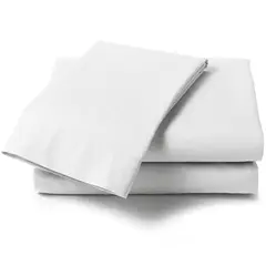 SLEEPER - Juego de Sábanas 1.5 plazas 260 hilos Algodón Pima Blanco