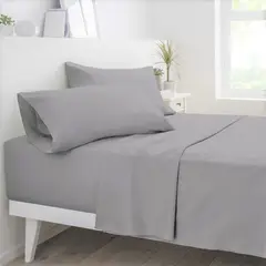 SLEEPER - Juego de Sábanas Queen 260 hilos Algodón Pima Gris