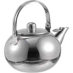 GENERICO - Tetera Vintaje Redonda 1.5 LT de Acero Con Filtro Infusor