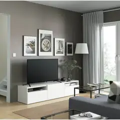 VENTITAS HOME - Mesa de Tv Moderna 75 Mallini Ventitas Home Blanco
