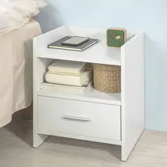 VENTITAS HOME - Velador Bruna Color Blanco