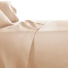 SLEEPER - Juego de Sábanas 1.5 plazas 180 hilos Beige