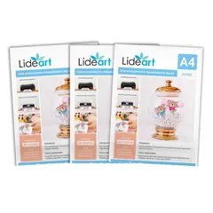 LIDEART - Vinil Adhesivo Imprimible Transparente Opaco Inkjet A4-60und