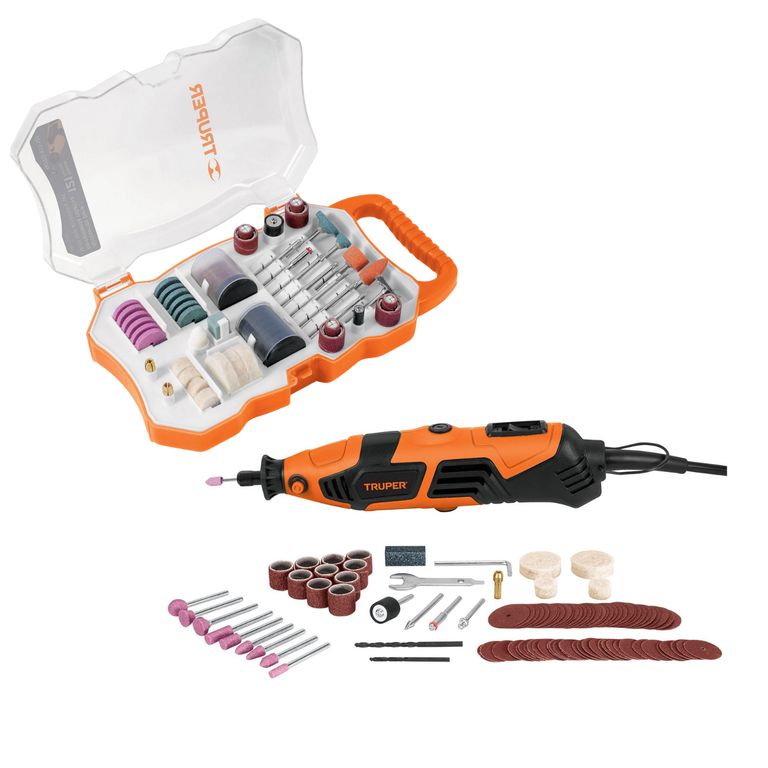 Kit mini taladro rectificadora con accesorios 219 Piezas Tru