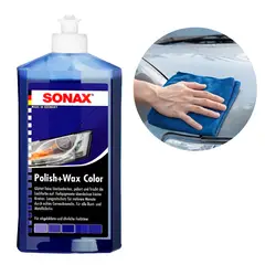 SONAX - Cera Liquida 500ml Color Azul con Carnauba