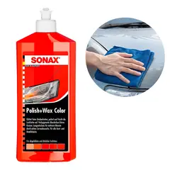 SONAX - Cera Liquida 500ml Color Rojo con Carnauba