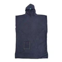 GENERICO - TOALLA PONCHO CORDANO ADULTO ML COLOR NEGRO UNISEX