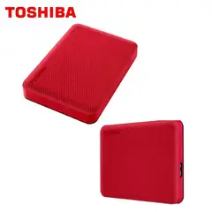 TOSHIBA - Disco duro externo 2TB CANVIO ADVANCE RED -V10