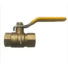 VALMAX - Válvula Esférica Para Gas Mango Plano 1/2" - Bronce / Amarilla