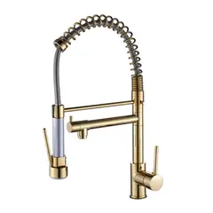 IMPORTADO MC - GRIFERIA MEZCLADORA DORADO MONOCOMANDO DOBLE SALIDA DE AGUA