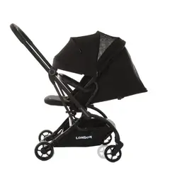 Babykiss - COCHE DE BEBE LONDON ROTACION DE 360° VIAJERO COLOR NEGRO