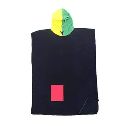 GENERICO - TOALLA PONCHO CORDANO NIÑOS 5 A 7 AÑOS COLOR NEGRO UNISEX