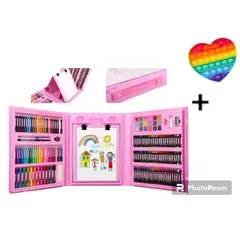 GENERICO - SUPER MEGA SET DE ARTE DE 41 CM ROSADO MAS POP IT