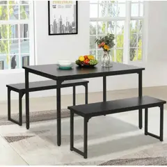 VENTITAS HOME - Juego de Comedor Pangina Negro
