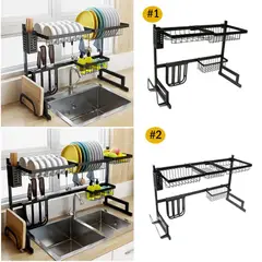 GENERICO - Estante de secado de platos de acero inoxidable rack 85 cm