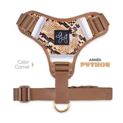 PERRITO PITUCO - ARNÉS PYTHON CAMEL TALLA M