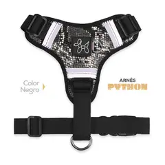 PERRITO PITUCO - ARNÉS PYTHON NEGRO TALLA S