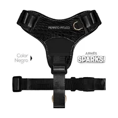PERRITO PITUCO - ARNÉS SPARKS NEGRO TALLA M