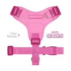 PERRITO PITUCO - ARNÉS SPARKS ROSADO TALLA S