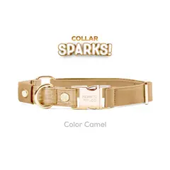PERRITO PITUCO - COLLAR SPARKS CAMEL TALLA XL