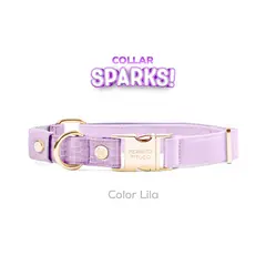 PERRITO PITUCO - COLLAR SPARKS LILA TALLA S