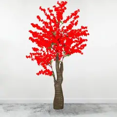GENERICO - Árbol artificial color rojo 1.75 cm