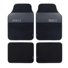 SPARCO - PISO ALFOMBRA PARA AUTO 4 PIEZAS NEGRO SPC1909bk