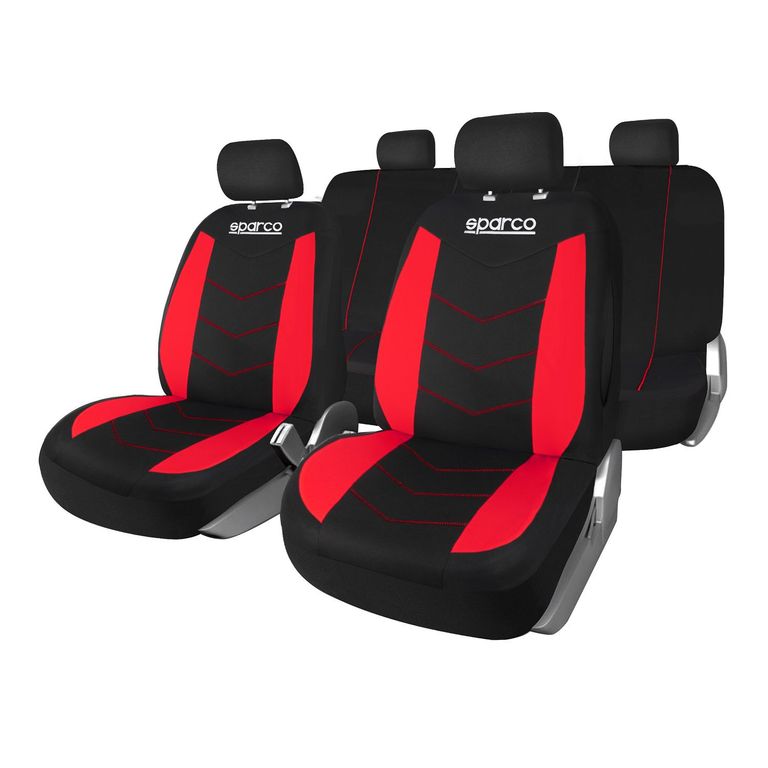 SET DE FUNDAS CUBRE ASIENTOS SPARCO SPS431RDCB NEGRO-ROJO