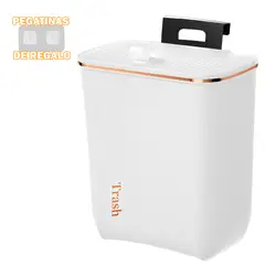 SASHIJA - Tacho de Basura Colgante Papelera Contenedor con Tapa H01 BL