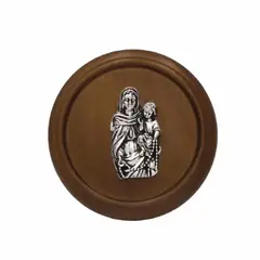 ARGENTARIA - Medalla Virgen del Rosario - Plaqué y Madera