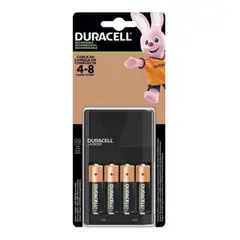 DURACELL - Cargador de pilas recargables AA - AAA. Incluye 04 pilas AA.